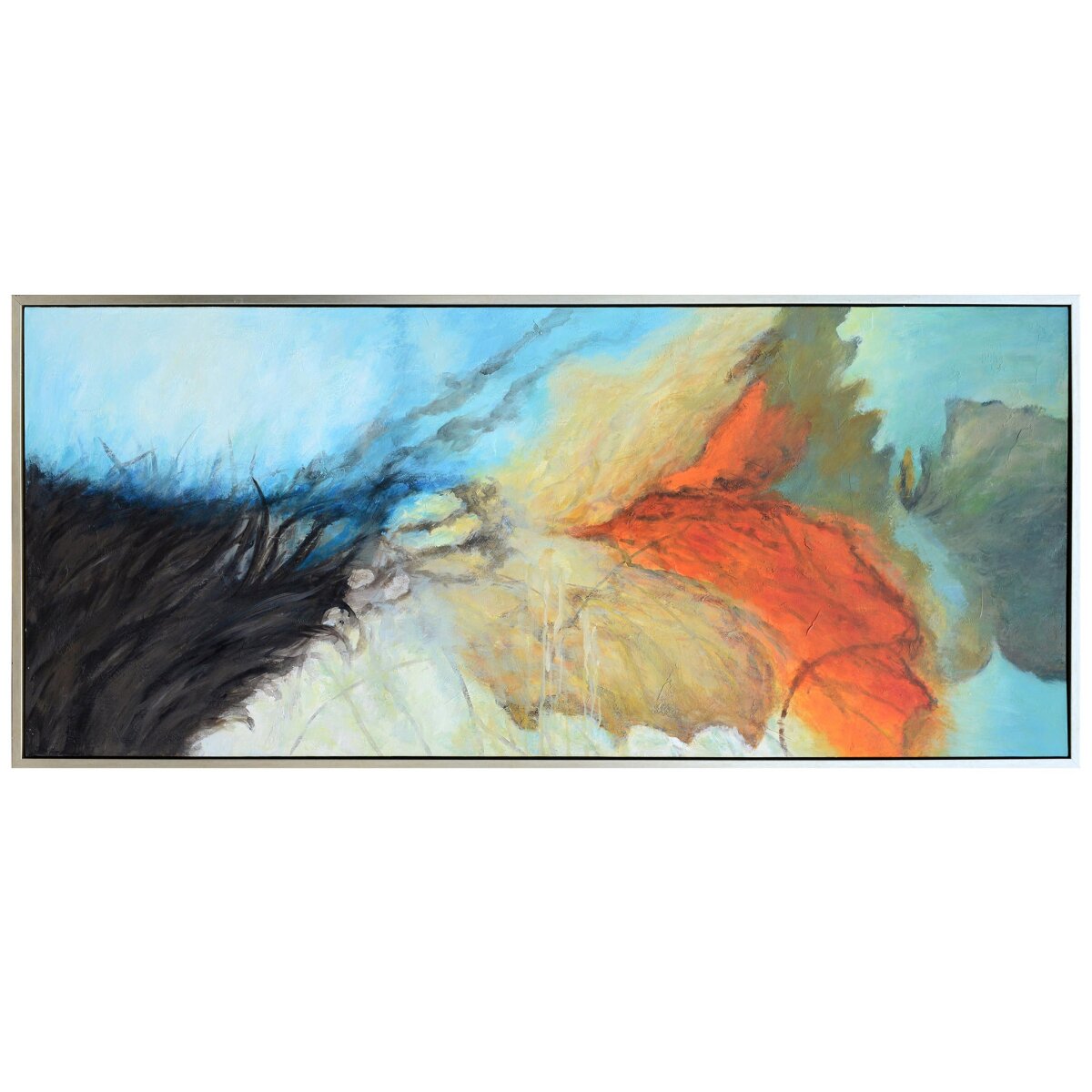 6234667aa2e2f4c2d7bba937ca96669b Rae Framed Art | Hand Painted Abstract | 1.5 Inch Frame - Image 1