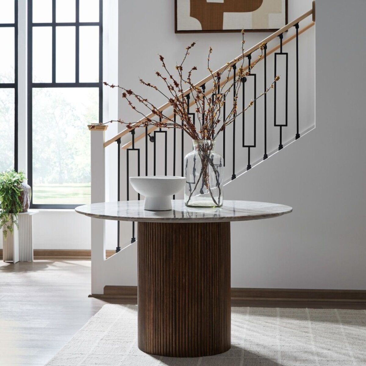 6314e279167ebdca4ba9a9036dc35528 Kaleidoscope Pedestal Table Set - Image 1