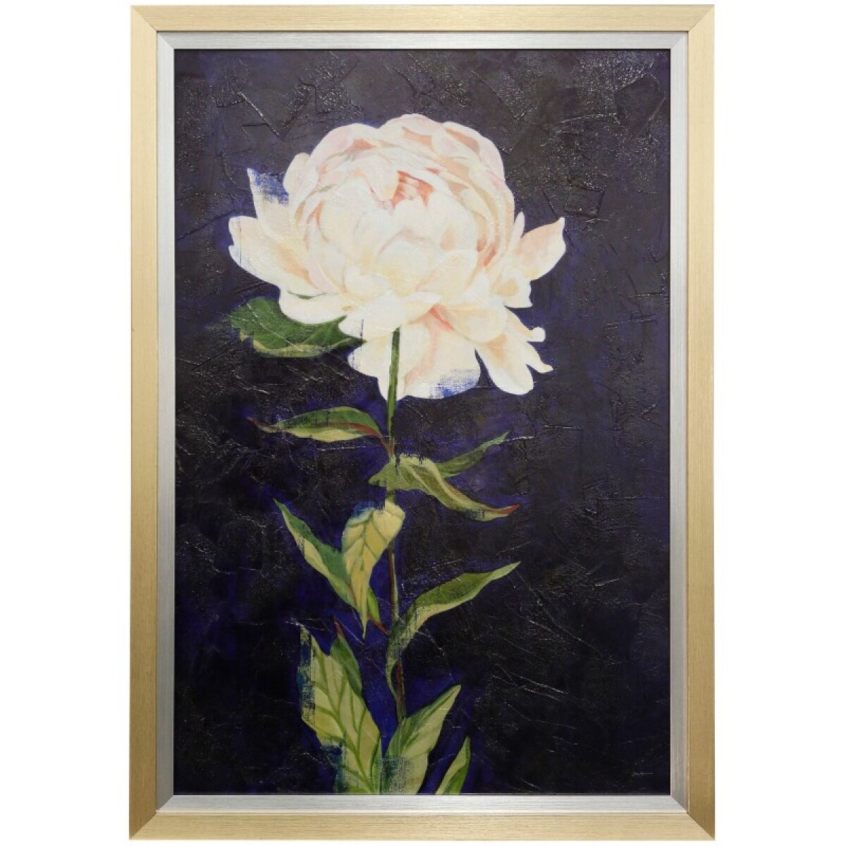 63612bc00e1f98abc5f3f8439e97bd16 Cobalt Sky Bloom I Textured Frame Print - Image 1