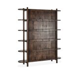 Redford Solid Wood Bookcase - Bark Brown - Image 5