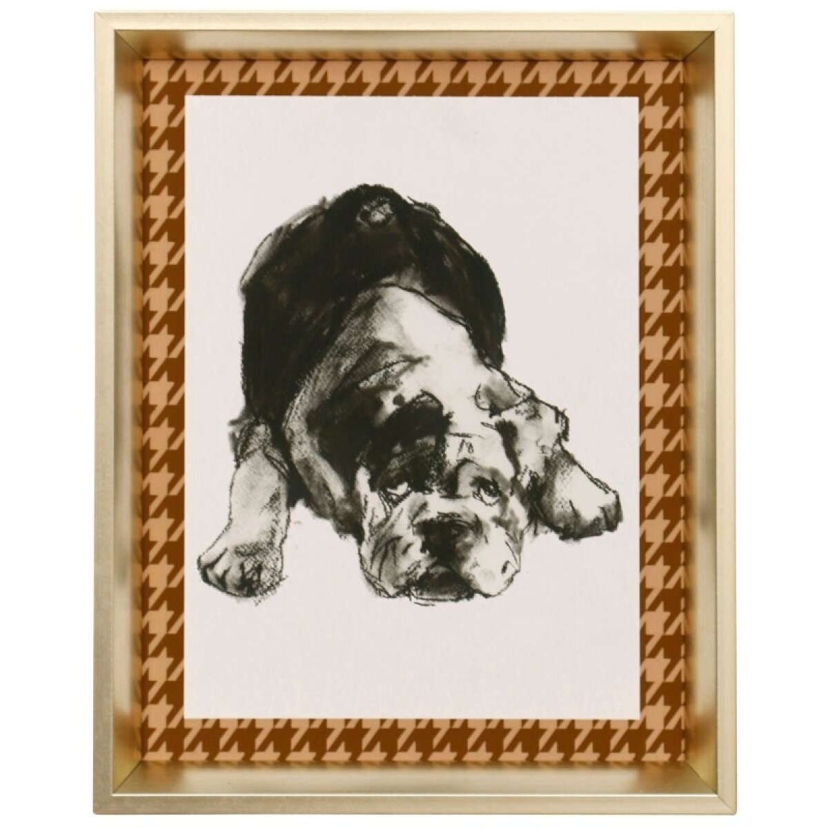 6469b30e2b89b5690480278562bdfe64 Modern Dog Iii Framed Print Under Glass - Image 1