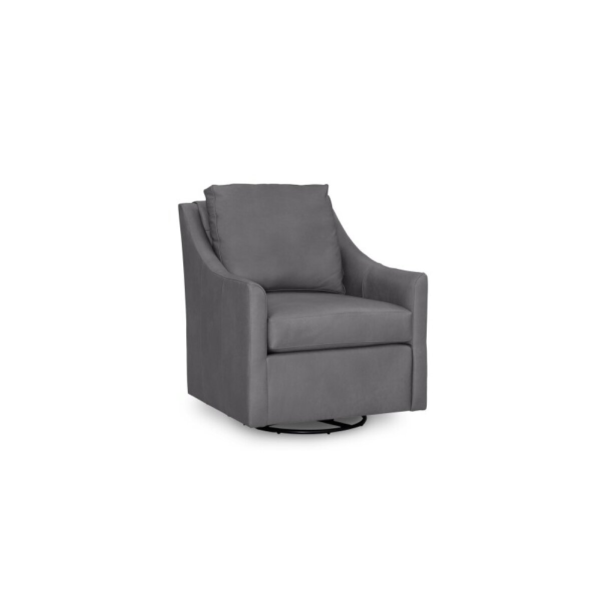 64971f793a5cb9376cc8fe29bd5a816a Sloan Leather Slope Arm Swivel Glider Chair - Image 1