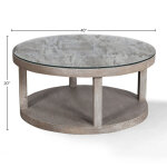 Crossings Serengeti Round Cocktail Table With Glass Top - Image 6