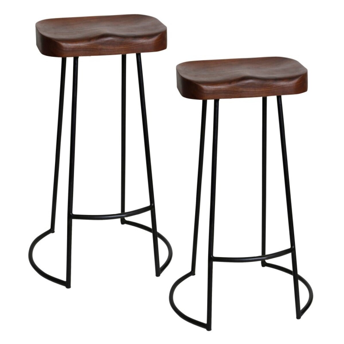 652ba3412445ed701744124470413112 Chestnut Set Of Two Bar Stools - Image 1