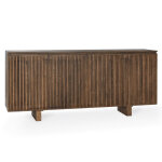 Roya Solid Wood 4dr Cabinet - Toasted Brown