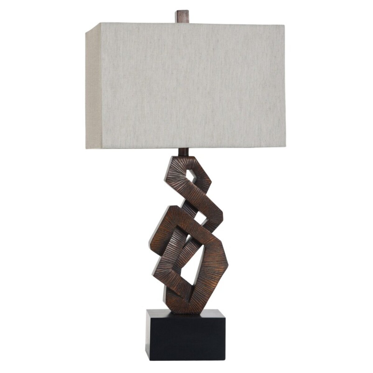 660c5f508b61c937c613c4b5e8db6443 Norman Wyatt Home Marra Berkshire With Satin Black Poly Table Lamp 32in - Image 1