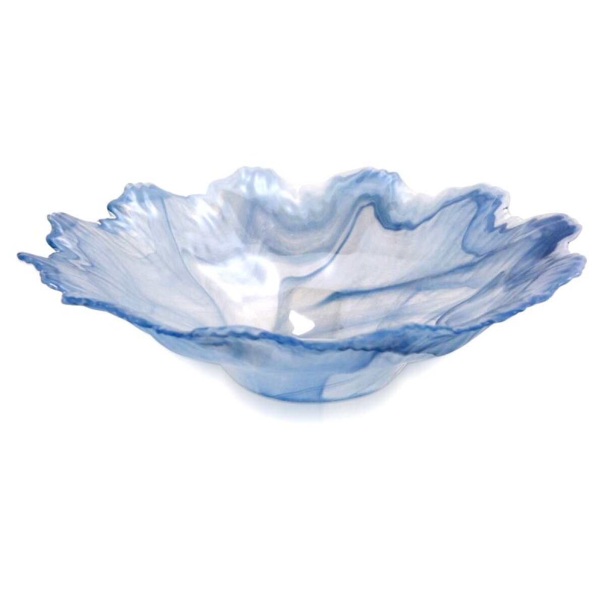 666d902289b3df5e2db54b14b9bf23c3 Sky Blue Murano Glass Bowl - Image 1