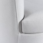 Dann Foley Lifestyle Swivel Tub Chair Covered White Boucle Fabric - Image 6