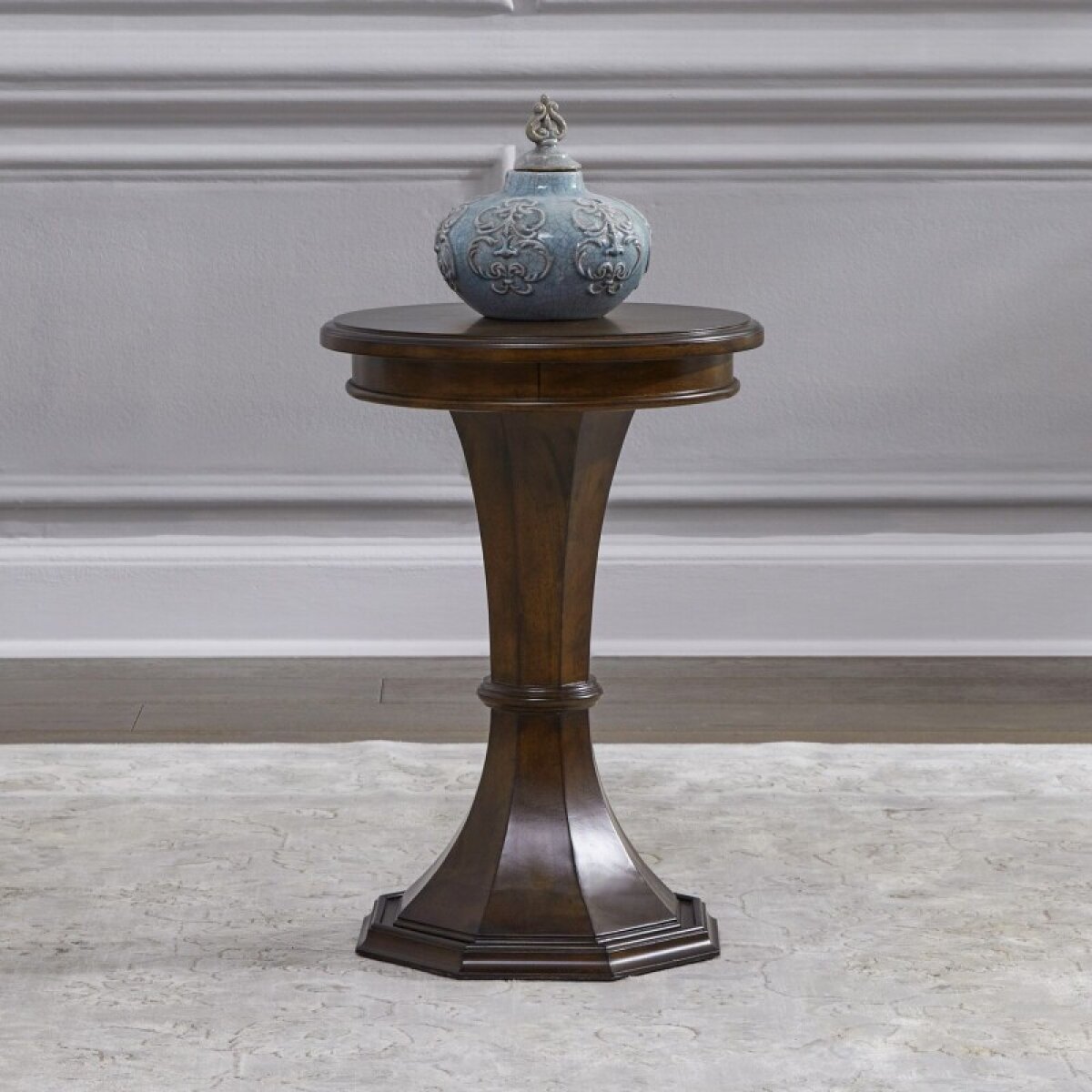 66e6ad2815bcb412288648a70031bfe9 Arden Road Round Chairside Table - Image 1
