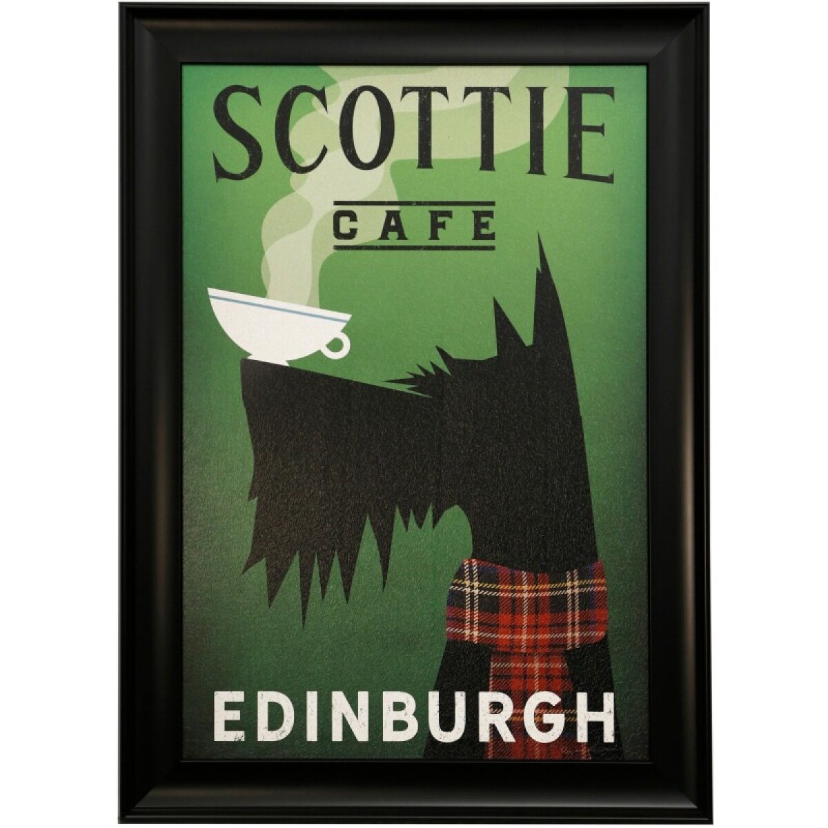 67df6818ec38a8919589956fef2e41ab Scottie Textured And Framed Dog Print - Image 1