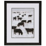 Winter Grazing I Framed Print Under Glass