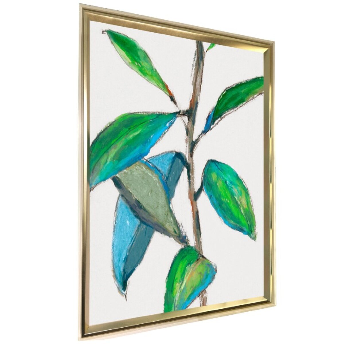 682dcaa5ec420f6fdacefc1aec10ca24 Greener Transitional Floral Wall Art Textured Framed Print - Image 1