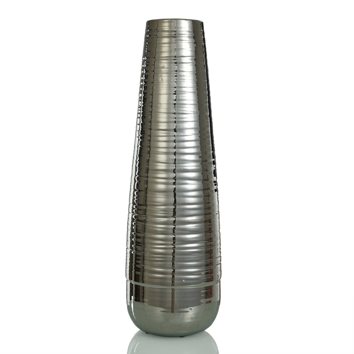 68352b3737f1e321c787f9b0887721ea Corinth Vase- Large | Chrome Finish On Ceramic - Image 1