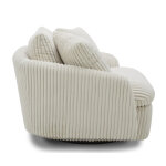 Boomer - Mega Ivory Large Swivel Chair With 2 Toss Pillows - Image 3