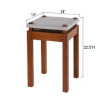 Cement Gray & Zebra Cherry Norman Wyatt Home Plant Stand - Image 6