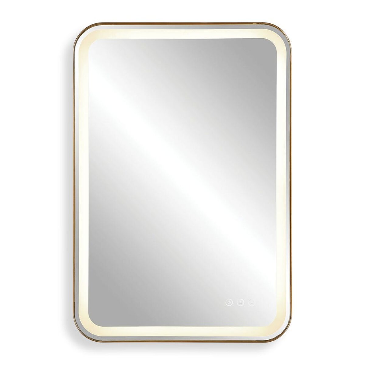 68cfe2921c0f3d4e85f8c1962b9f45e5 Crofton Lighted Vanity Mirror, Brass - Image 1