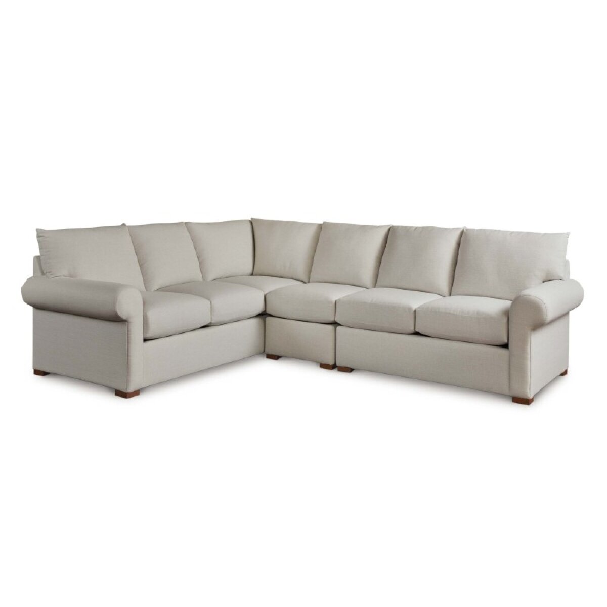 68e4cff5be8914571c35c8249114756e Hanover Roll Arm L-Shaped Sectional - Image 1