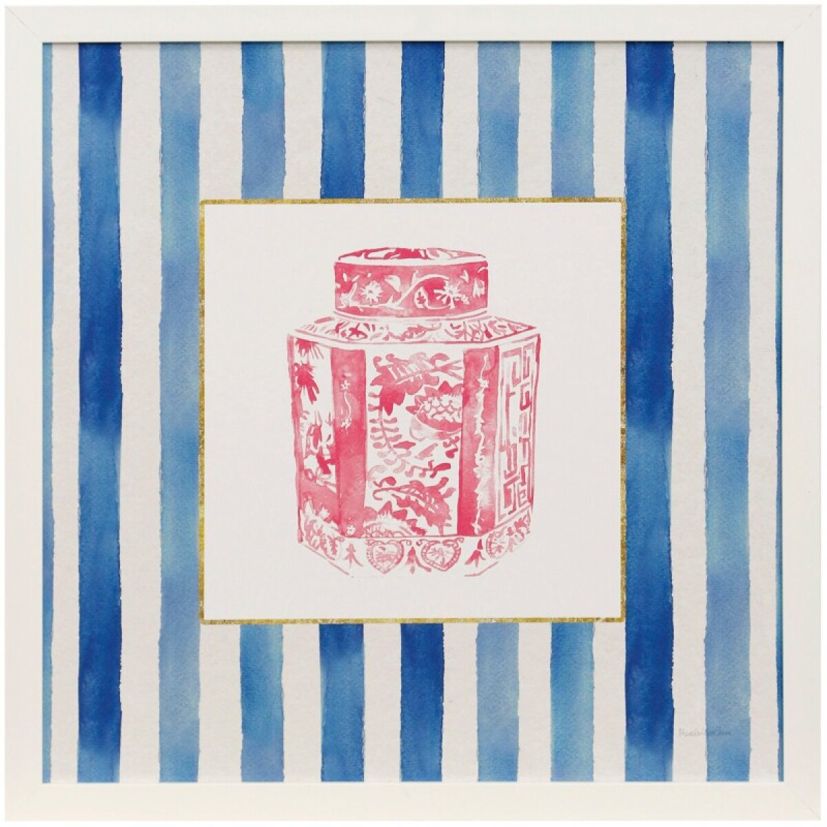 69f3eb3832e91ce8b7083c6f00f48283 Chinoiserie Vase I Tamara Day For Stylecraft - Image 1