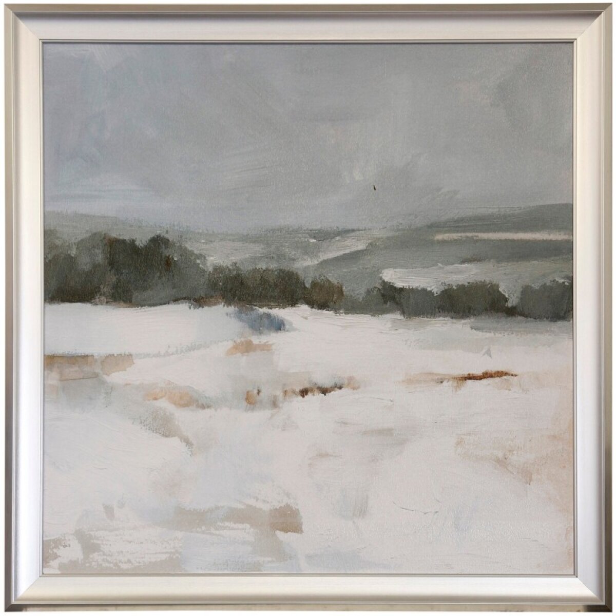 6a44b9be298aa3bc87d5ee0b4db35829 Silver Winter Ii Textured Framed Print - Image 1