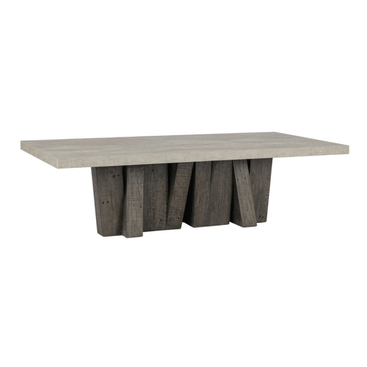 6b795a2134b42342996831a12e7f2db4 Simone Solid Wood Rectangle Coffee Table - Olive Brown/antique Gray - Image 1