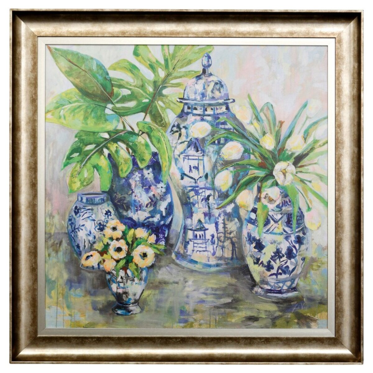 6b87cc955960f54f3b70eb2323eb97a8 Spring Ginger Textured Framed Print - Image 1