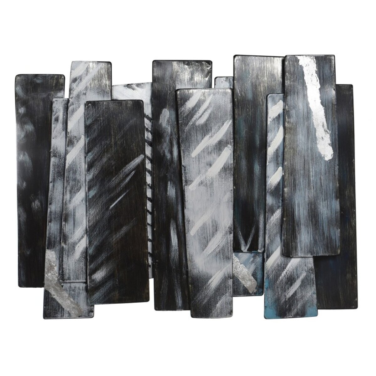 6b8a9b5c43e0978cd6745200662e400b Midnight Aluminum Layered Metal Wall Decor With Silver Foil Accents - Image 1