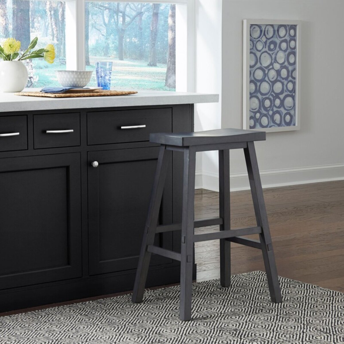 6c0837c0127b3ae2d76a7c97359f87be Creations 30 Inch Sawhorse Stool- Slate - Image 1