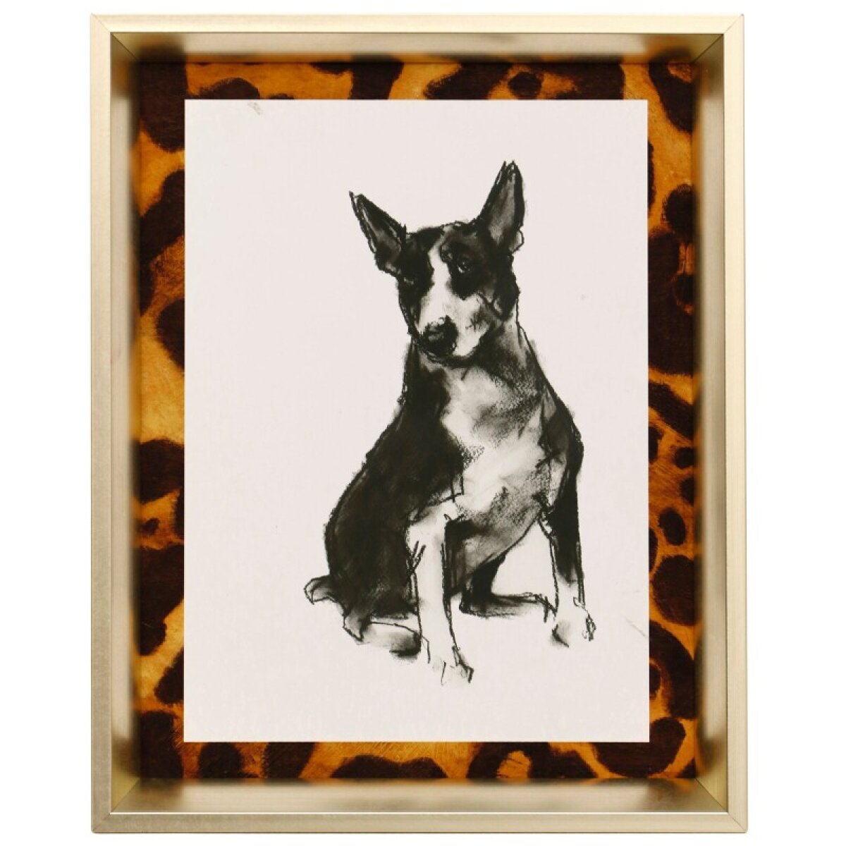 6c1589aea6a1e48a9398ad6db982f66e Modern Dog Ii Framed Print Under Glass - Image 1