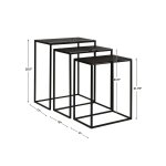 Coreene Nesting Tables, Black, S/3 - Image 8
