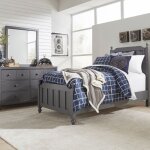 Cottage View Twin Panel Bed, Dresser & Mirror