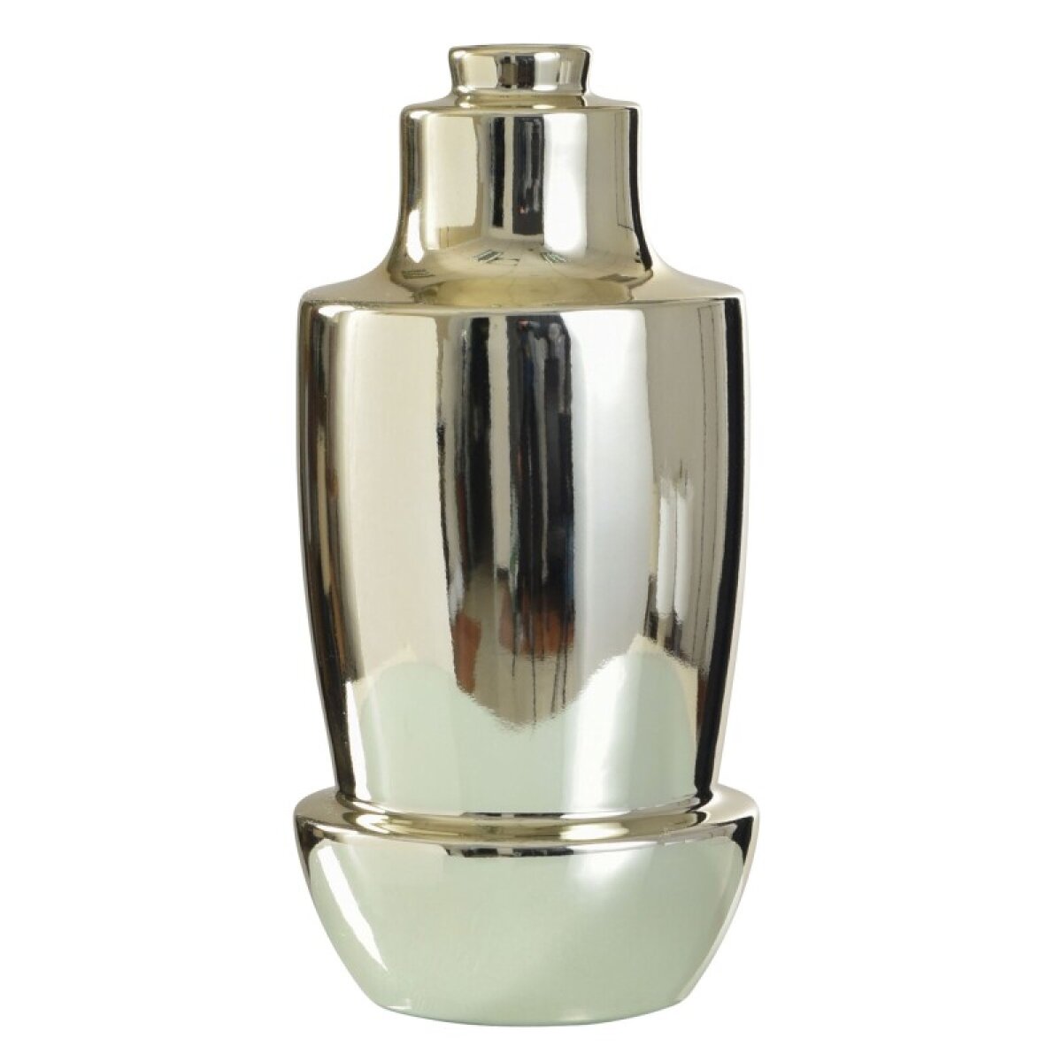 6cb8b8b1ec6c2455cde4e35cd2d48008 Norman Wyatt Home Plated Gold Ceramic Vase 14in - Image 1