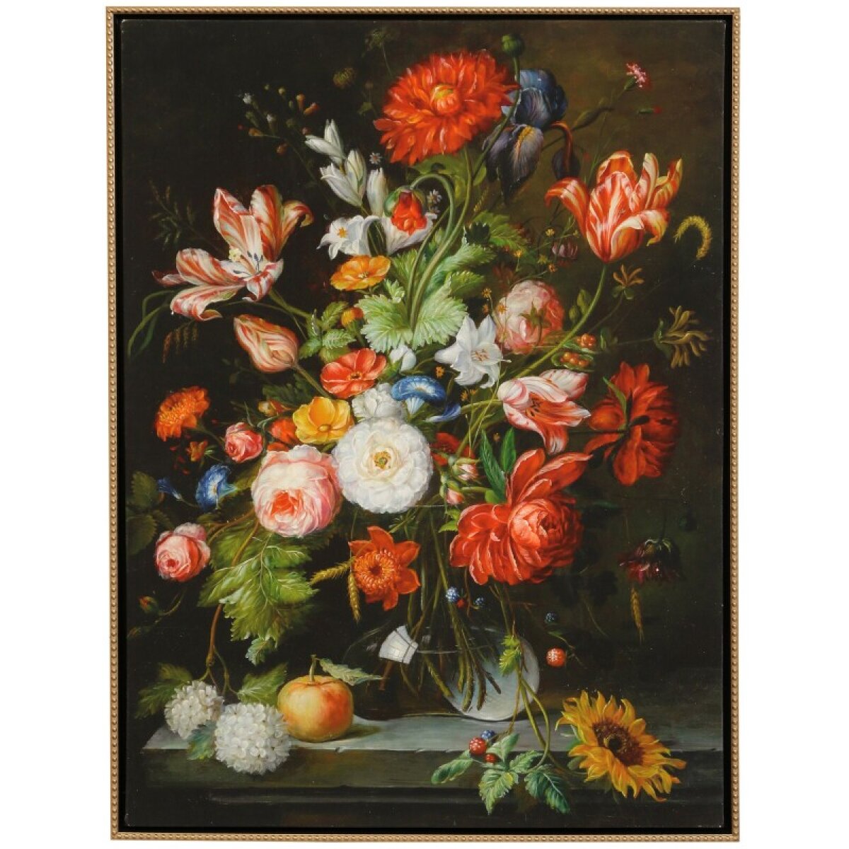 6d123f0f145e00c7f69e5561cbcc296a Danish Floral I Framed Canvas - Image 1