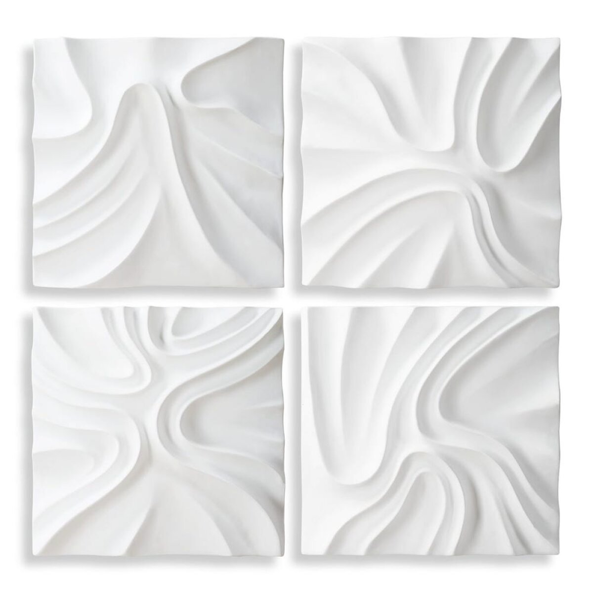 6d2460bf51b65fd844950e693d23bae8 Snowdrift Wall Decor, S/4 - Image 1