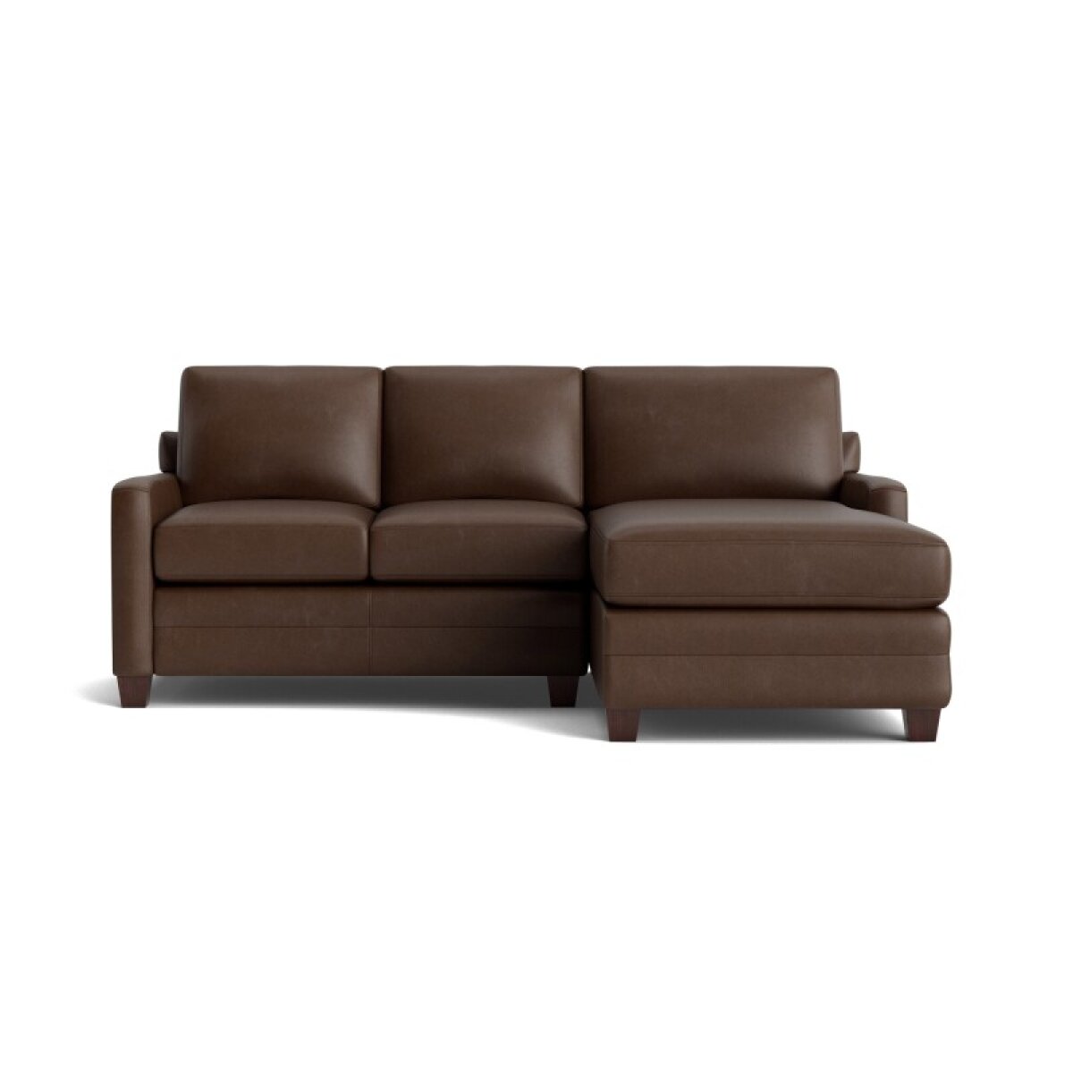 6d3962cba55cbed3eb2ba4c156f26ca8 Carolina Leather Track Arm Chaise Sectional - Image 1