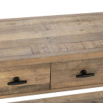 Talladega Solid Wood Rectangle Console Table - Natural Pine - Image 7