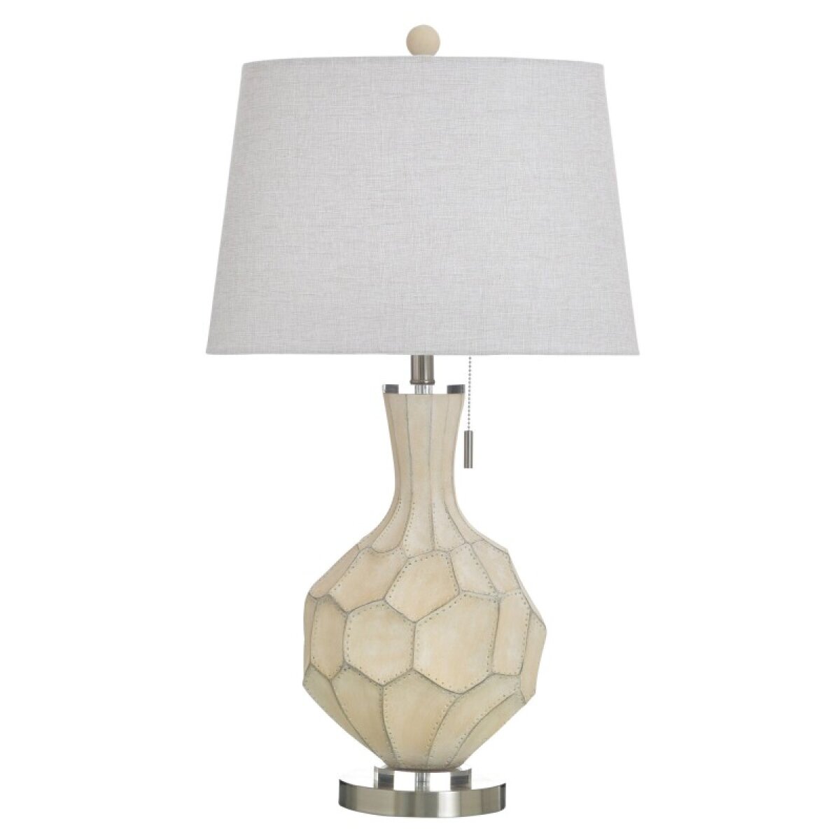 6e0ab86fa540cb19c61136631ee4b2a4 Buzet Ivory Metal Clear Acrylic & Resin Table Lamp With Pull Chain - Image 1