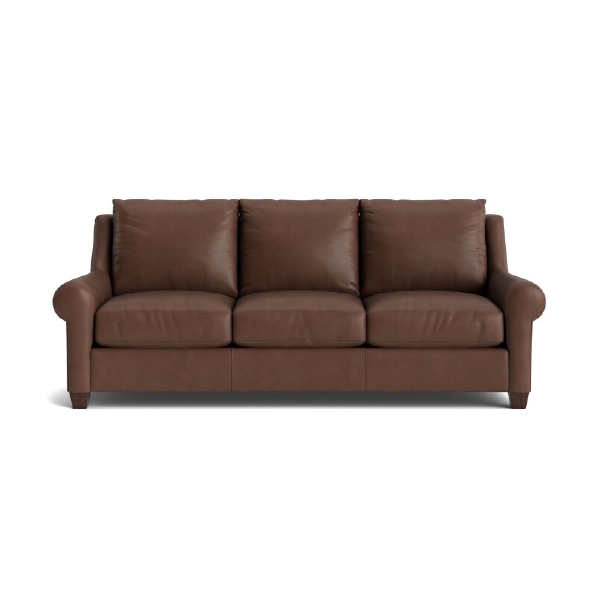 6e17a5038eb74bbe6d3ddc4cc9455c42 Ellery Leather Roll Arm Sofa - Image 1