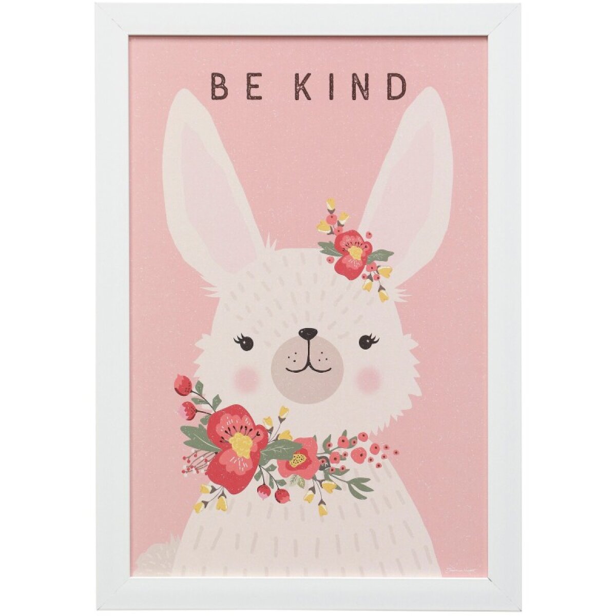 6e1b49d330680b24822b7b5e980e8e4a Kind Bunny Framed Print Under Glass - Image 1