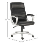 Dc#318-blk - Desk Chair Fabric Desk Chair - Image 3