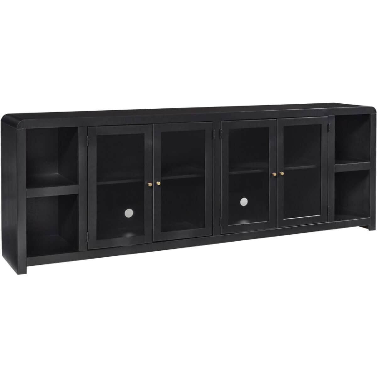 6e9531d5a6cc4edc8db23d12f15da62d Taylor 96" Console W/ 4 Doors MYY1270-BLK - Image 1