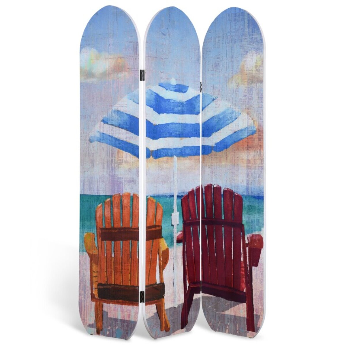 6eca4d45dde1b9ada1b82a5110231285 Seaside Screen Three Panel Folding Screen - Image 1