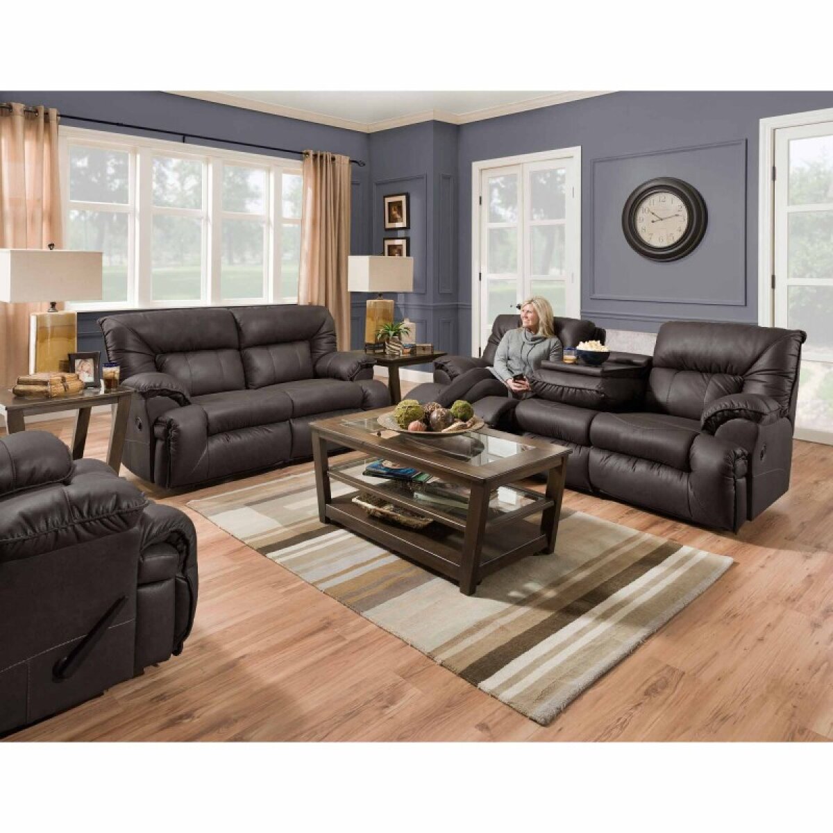 6f134b12a02ce49359690bd45e9d7229 364 Henson Power Rocking/recliningloveseat W/ Integrated Usb Port 36423-83 - Image 1