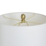 Civiche Gold Table Lamp Double Tiered Clear Glass Body And Brushed Brass Base - Image 5