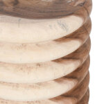 Gala Solid Wood Round End Table - Natural - Image 3