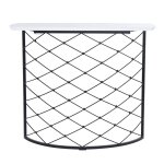 Dann Foley Lifestyle Black And White Console Table - Image 4