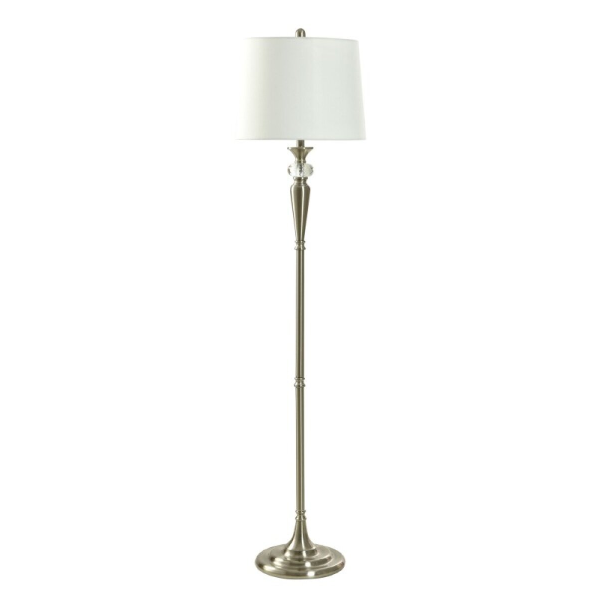 710c33ba9b0ffdff92d67ce74e5c86a4 Brushed Steel Steel Floor Lamp - Image 1