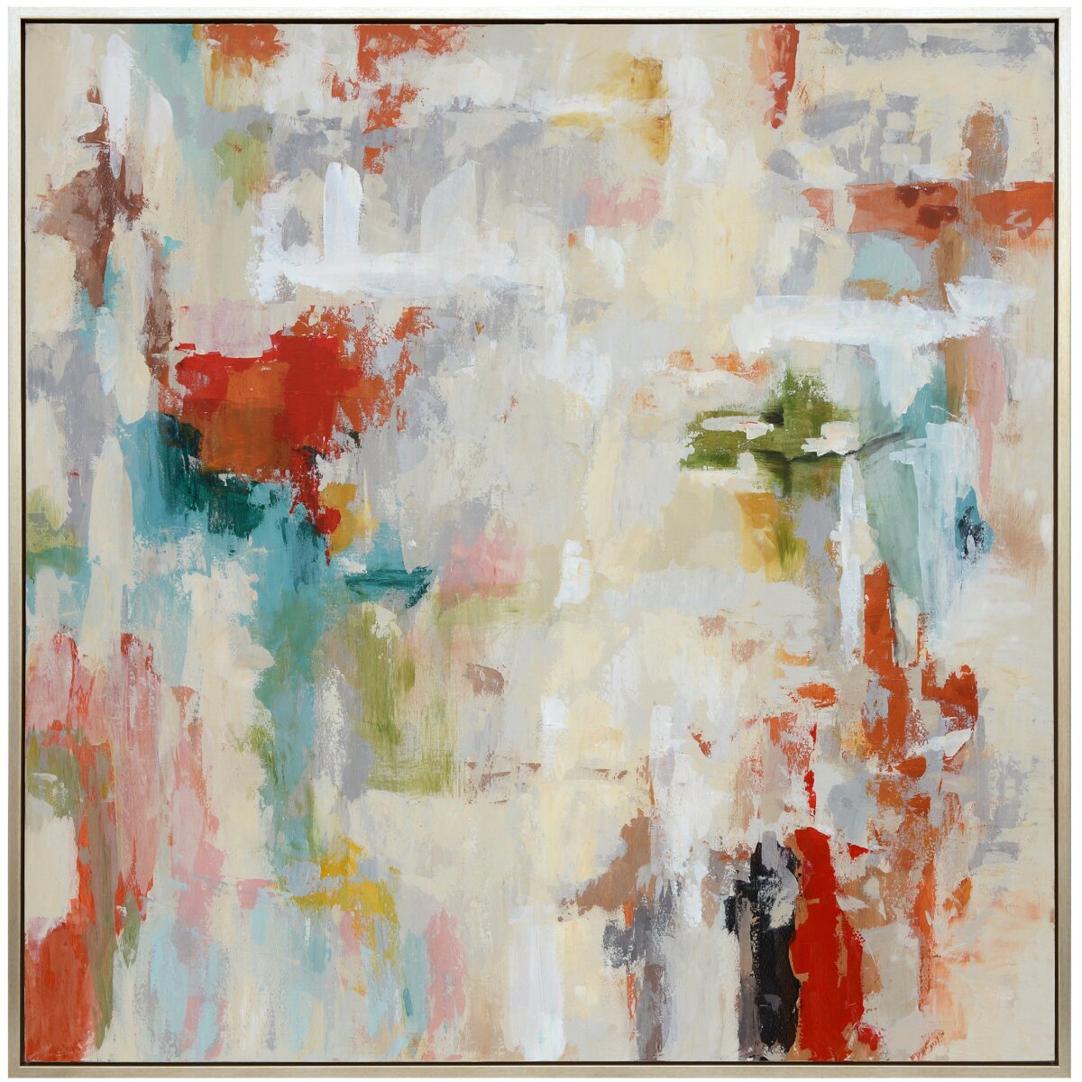 7116cf148553eac6e4bc6be1373c6e5d Collide Framed Art | Hand Painted Abstract | 1.5 Inch Frame - Image 1