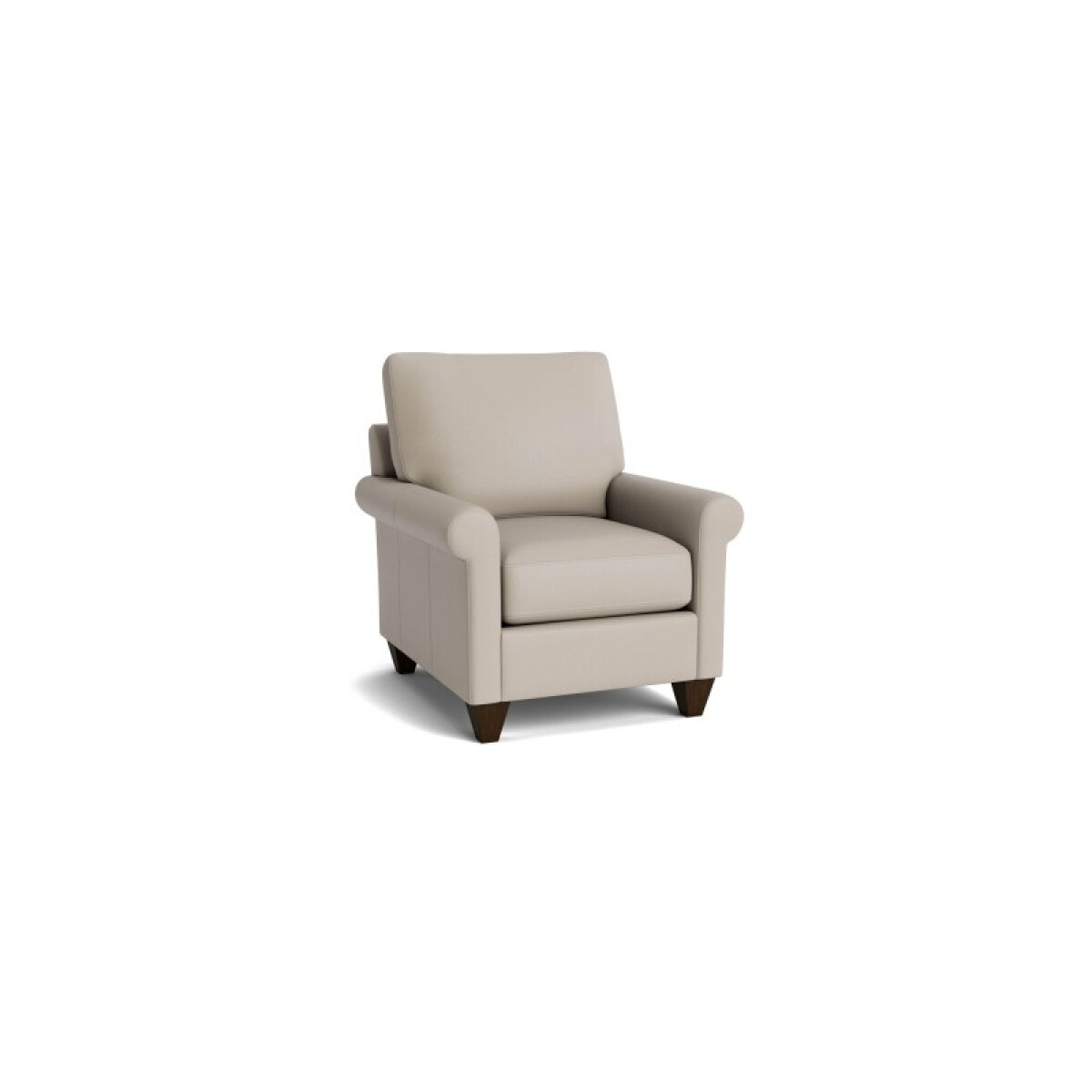 711cb62cc32f1d082bc7323cfd5a590e True Custom™ True Custom® Leather Roll Arm Accent Chair - Image 1