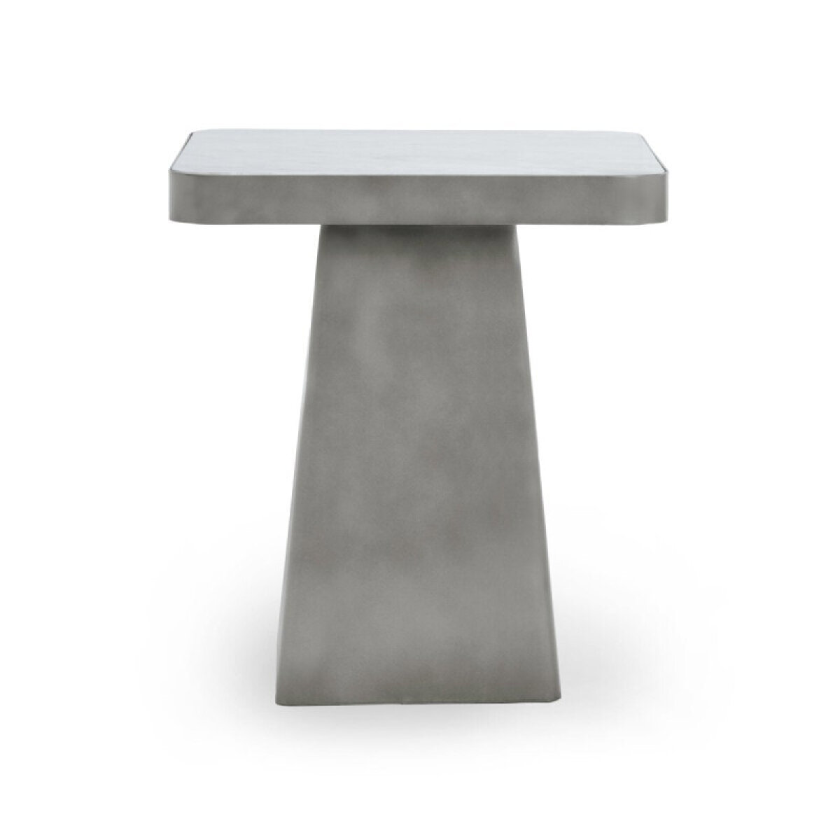 714b0e155f70d9f31bcaa5c139b62022 Far Marble/metal Square End Table - White/slate Gray - Image 1