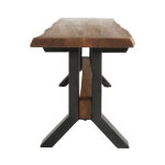 Bellamy Solid Wood Bench - Amber Brown - Image 4